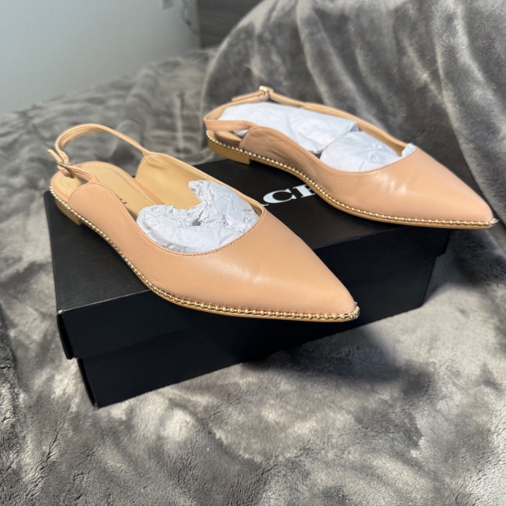 Coach Vae Leather Skimmer Slingbacks – Size 8.5B - Picture 4 of 6